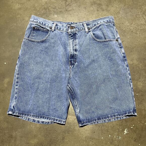 Vintage Y2k Cherokee Blue Denim Jean Shorts Jorts 36x9 - Picture 1 of 3